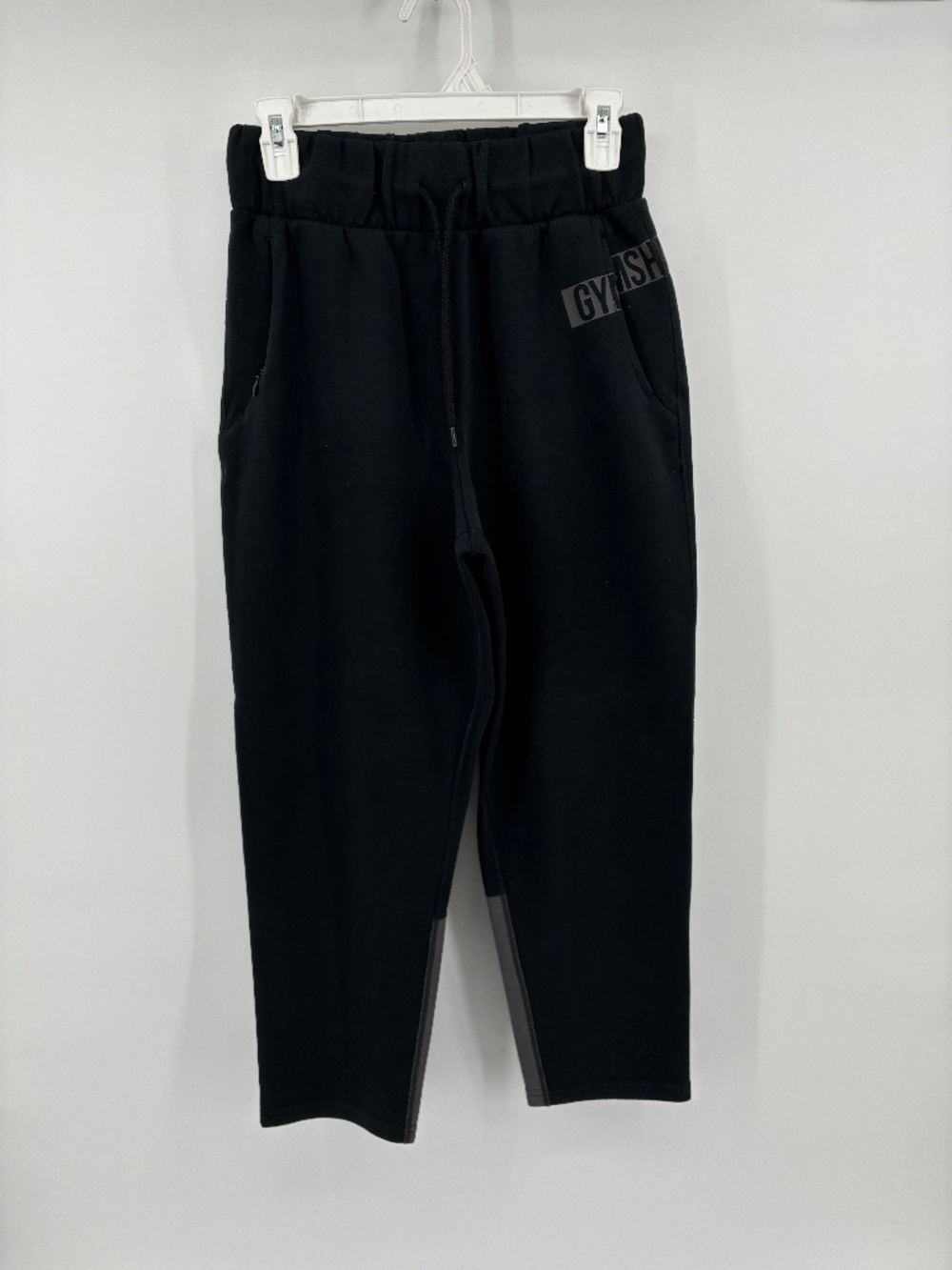 Gymshark Black Track Joggers with Logo